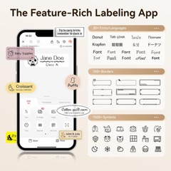 Label Maker Machine with Tape NIIMBOT Label Maker D110 Mini Portable Bluetooth