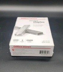 Office Depot ¼ (6cm) Standard Staples – 5 Pack – 25,000 total