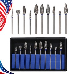 Dental 10 Types Tungsten Carbide Burs Polisher Drill Coarse Cutter 2.35mm 10 Pcs