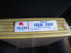 Ampad 20-220 OLD #964-L Legal Pads 8 1/2 x 11 3/4 Canary 50ea-600 Sheets 12 Pads