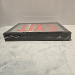 Red LED Exit Sign Brushed Metal Casing Chloride LACBD1R Mounting Kit Both Faces