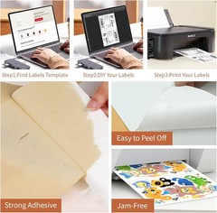 Versatile Half Sheet Labels (50 Total) – Strong Adhesive & Printer Compatible