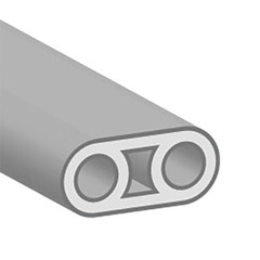 2 Hole Straight Syringe Tubing (per foot)