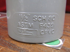 1-1/2″ TEE Pipe Fitting CPVC Eslon grey Socket Schedule 80 ASTM F439
