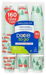 Dixie PerfecTouch 12oz Insulated Paper Holiday Christmas Cups Limited Edition