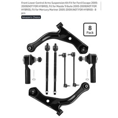 Front Lower Control Arms Kit 2005-2009 Ford Escape Mercury Mariner Mazda Tribute