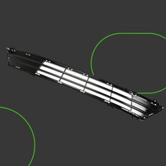 Front Bumper Upper Lower Grille Grill Replacement for 2017 2018 Fusion Black