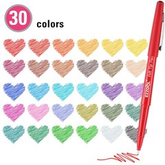 30 Colors Felt Tip Pens, 30 Pack, 0.7mm Premium Medium Fine Point, Felt Tip M…
