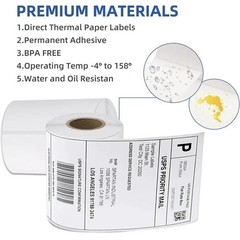 4×6 Direct Thermal Labels Premium Zebra Eltron 2844 ZP450 Compatible 250 Rolls