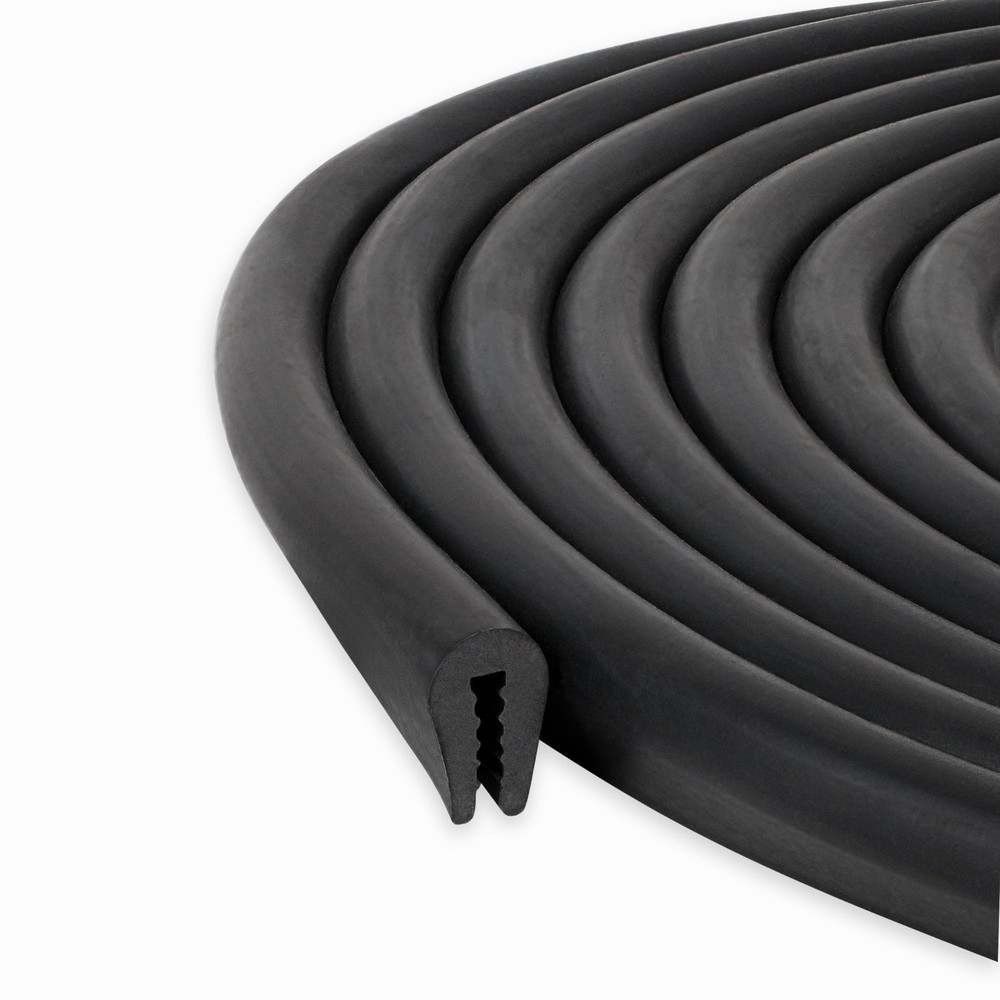 Black U Channel Edge Trim Seal EPDM 15/32″ high x 19/64″ Wide (50 Feet) 50 Feet