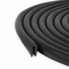 Black U Channel Edge Trim Seal EPDM 15/32″ high x 19/64″ Wide (50 Feet) 50 Feet
