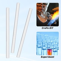 20 Pieces 8 Inches Long Clear Glass Tubes for 8 inches x 0.5 inches,