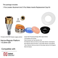 Titanium Overdenture Abutment for Nobel Active Implant NP/RP Zest Locator Males