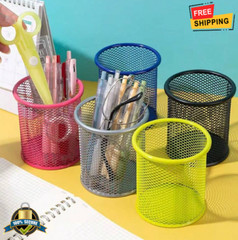 1 pc Black Durable Metal Mesh Pencil Holder Organizer for Office,School Supplies