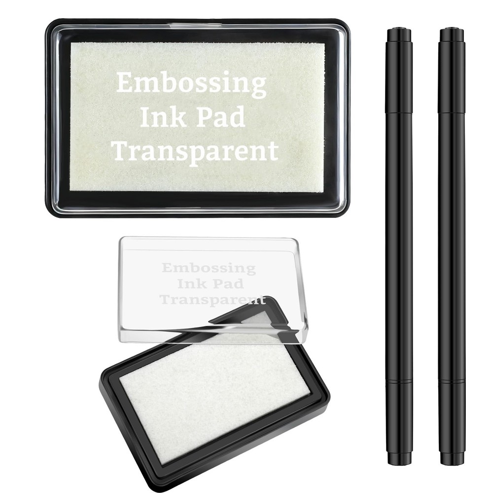 LemonSecret 4 Pcs Emboss It Kit Included 2 Clear Embossing Ink classic color