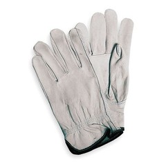 Condor 1Vt48 Leather Drivers Gloves, Goatskin, Gunn Cut, Full Finger, Shirred