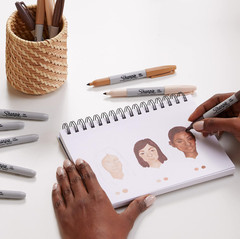 Permanent Markers Portrait Colors Fine Point Assorted 12 ct, Skin Tone Shades US