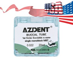 US Dental Tubo Bucal de Ortodoncia 1er Molar Unir MBT 022 No Convertible AZDENT