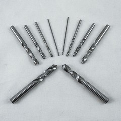 KLOT 10pcs Solid Carbide Drill Bit 3.6mm-6.0mm 2-Flute Straight Shank Twist K10