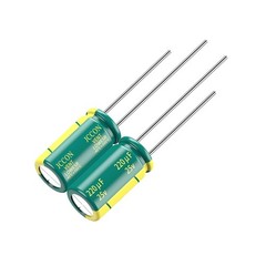 10-Pack 25V 220uF Quality Low ESR Electrolytic Capacitors 6x12mm 0.24×0.47in…