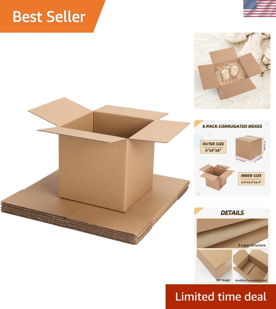 Shipping Boxes Mailers 6x6x6 inches Corrugated Cardboard Small Packing Kraft …