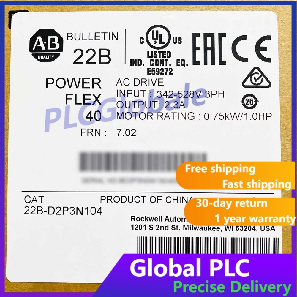 22B-D2P3N104 22BD2P3N104 Allen Bradley PowerFlex 40 AC Drive SURPLUS IN BOX 2023