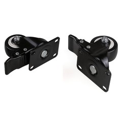 4PCS Locking Casters Heavy Duty Wheels with Flat Plate Swivel Casters with Brake