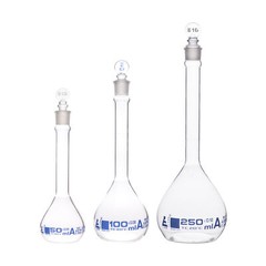 Eisco Labs Volumetric Flask Set – 50, 100, 250ml – Class A, ASTM