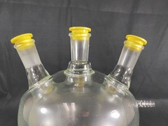 CHEMGLASS 1000mL 3-Neck 24/40 European Style Taper Jacketed Flask CG-1576-08