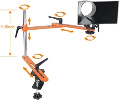 Dust Hood Stand with Folding Extension Arm, Wood Lathe Dust Hood Collection fitt