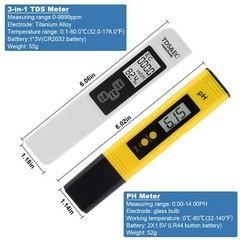 PH Meter, TDS&EC PPM Meter Water Tester for Household Drinking,Pool and Aquarium