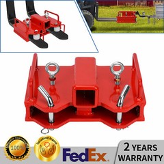 2″ Trailer Hitch Receiver Dual Pallet Fork Forklift Towing Adapter Attachment