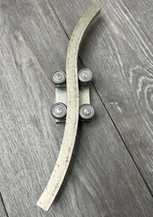 S-Shaped Compact Linear Rail Guide System w/Sliders (Part# Unknown)