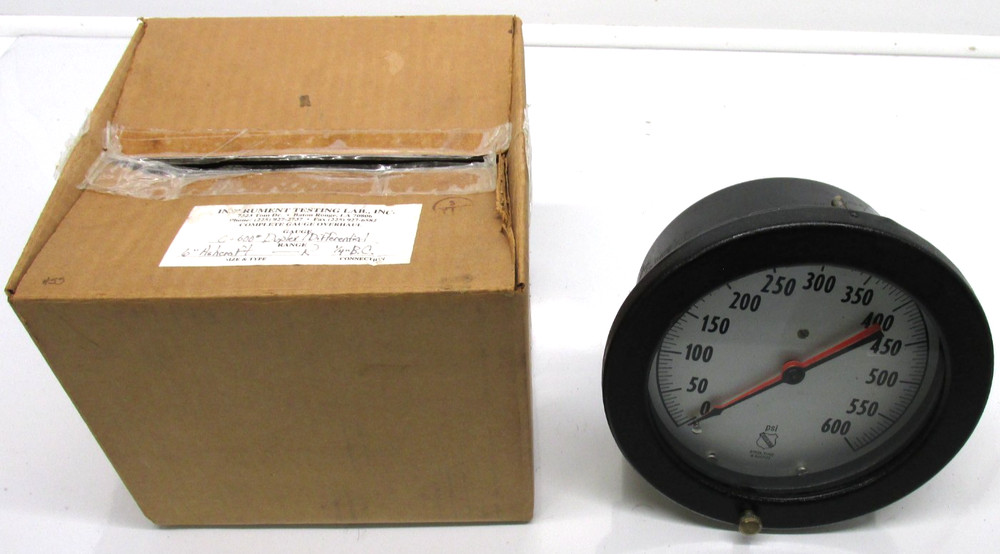 Ashcroft 0-600 Duplex/ Differential Gauge 1/4″ BC, 6″ Face- ITL