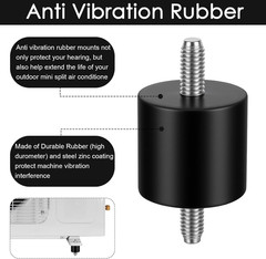 4 Pack 25X25Mm M6 Rubber Vibration Isolator Mounts, Rubber Isolator Mounts, Rubb
