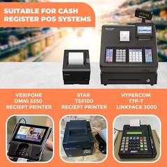 ( 100 Rolls ) 2.25 x 50 ft Cash Register fits all Credit Card Terminals Verifone