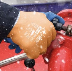 High Visibility Waterproof Insulated Coated Cold Weather Winter WORK GLOVES LRG