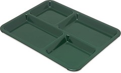 12x Carlisle Melamine 4-Compartment Divided Tray 11″ x 9″; Lunch Cafateria Plate