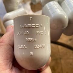 Lot of 10 – Lasco 1″ Sch40 PVC Street Elbow D2466 – Slip X Slip – New Open Box