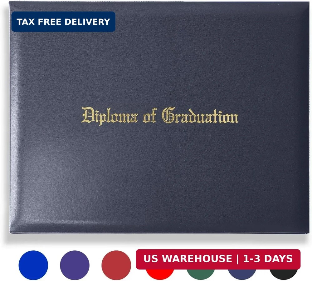 Diploma Holder Diploma Covers 8.5″x11″ Imprinted “Diploma of Graduation”for Grad