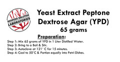 Yeast Extract Peptone Dextrose Agar (YEPD) (YPD) – 65 grams, Yields 1 Liter