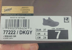 Womens Skechers Memory Foam 77222 SQUAD SR Slip Resistant Work Shoes Gray Size 7