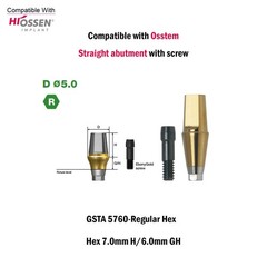 Titanium Straight Abutment Ti Cemented Abutment Compatible Osstem Hiossen TS M/R