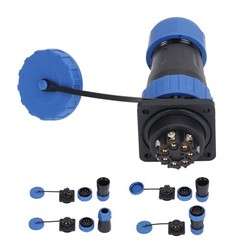 Waterproof Plug Socket Connector 380V 45A IP68 Waterproof Weld Free Aviation