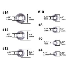 295PCS Countersunk Washers,304 Stainless Steel Finish washers #4#6#8#10#12#14#16