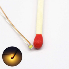 25Pcs Pre-Soldered Micro Litz Wired Leads Golden Yellow SMD Led 0603 + Muti-Resi