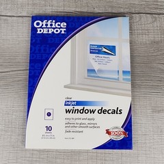 Office Depot Lot: Avery Epson GBC Window Decals Stickers Laminate Sheets