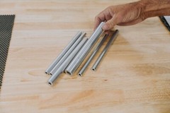 Aluminum Spacer-Tubing- 3/8″ OD x 1/4″ ID x 8″ Long–Fits M6 or 1/4″ Bolts