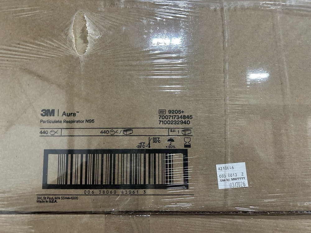 3m 9210 N95 Face Mask 440 Count