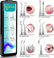Dental Tools, Dental Pick for Teeth Cleaning, Stainless Steel Hygiene Kit with